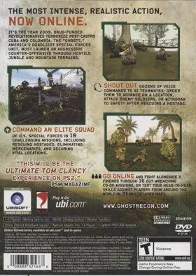 Tom Clancy's Ghost Recon - Jungle Storm box cover back